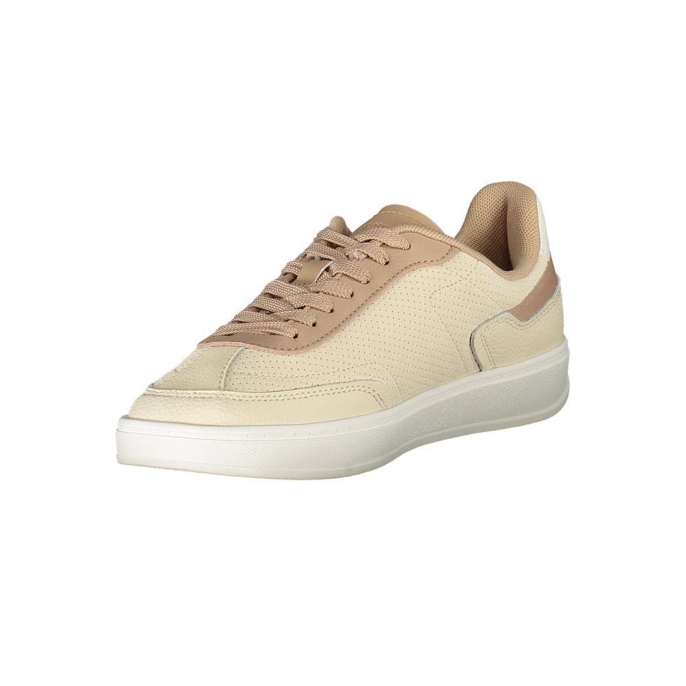 Beige Leather Women Sneaker