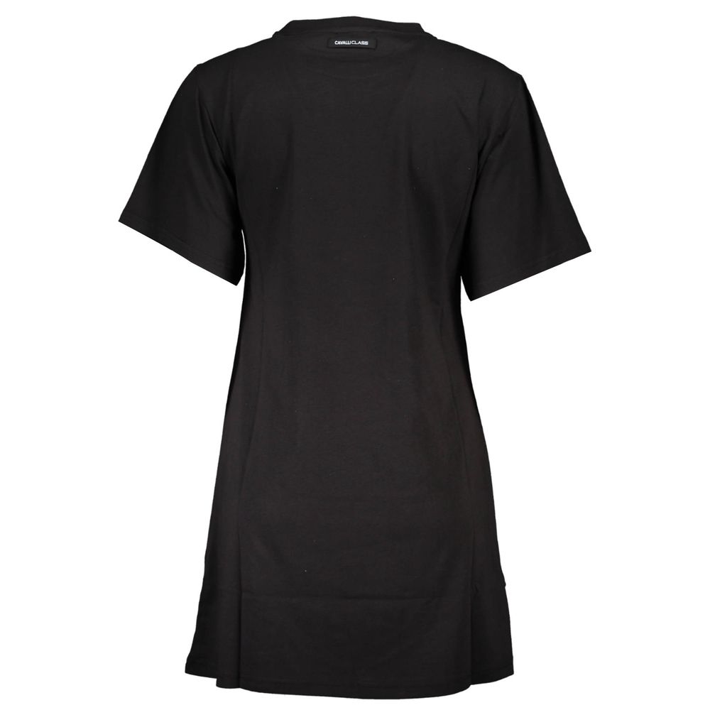 Black Cotton Women T-Shirt