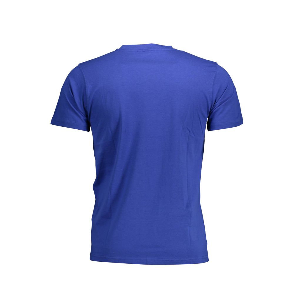 Blue Cotton Men T-Shirt