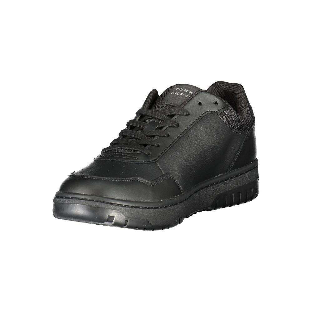 Black Leather Men Sneaker