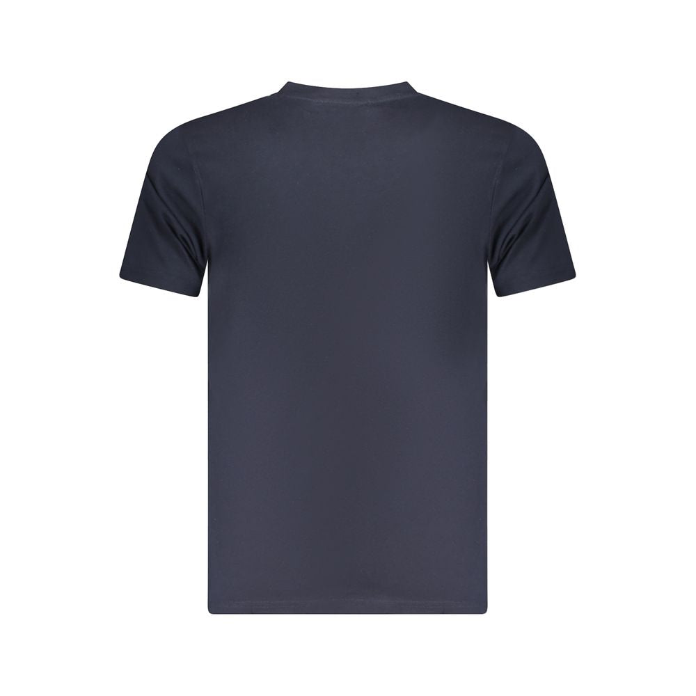 Blue Cotton Men T-Shirt