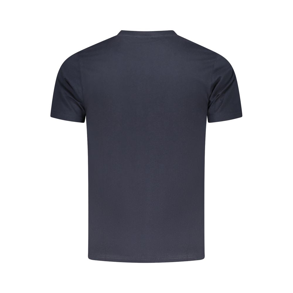 Blue Cotton Men T-Shirt