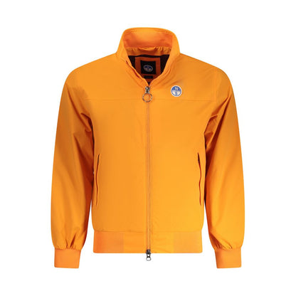 Orange Polyamide Men Jacket