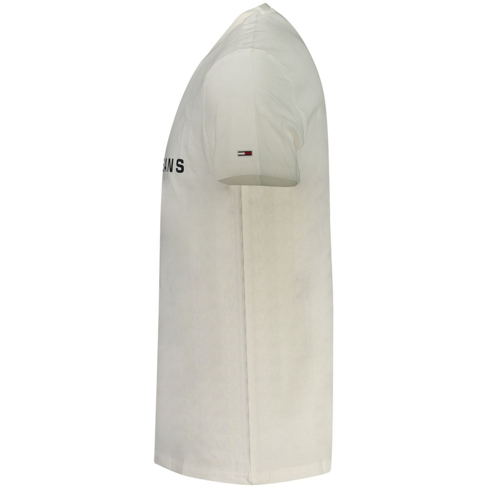 White Cotton Men T-Shirt