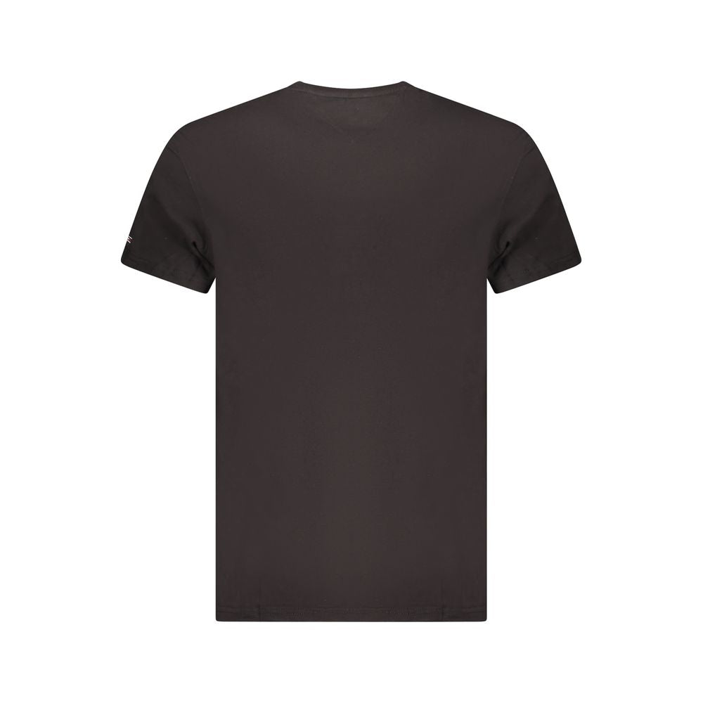 Black Cotton Men T-Shirt