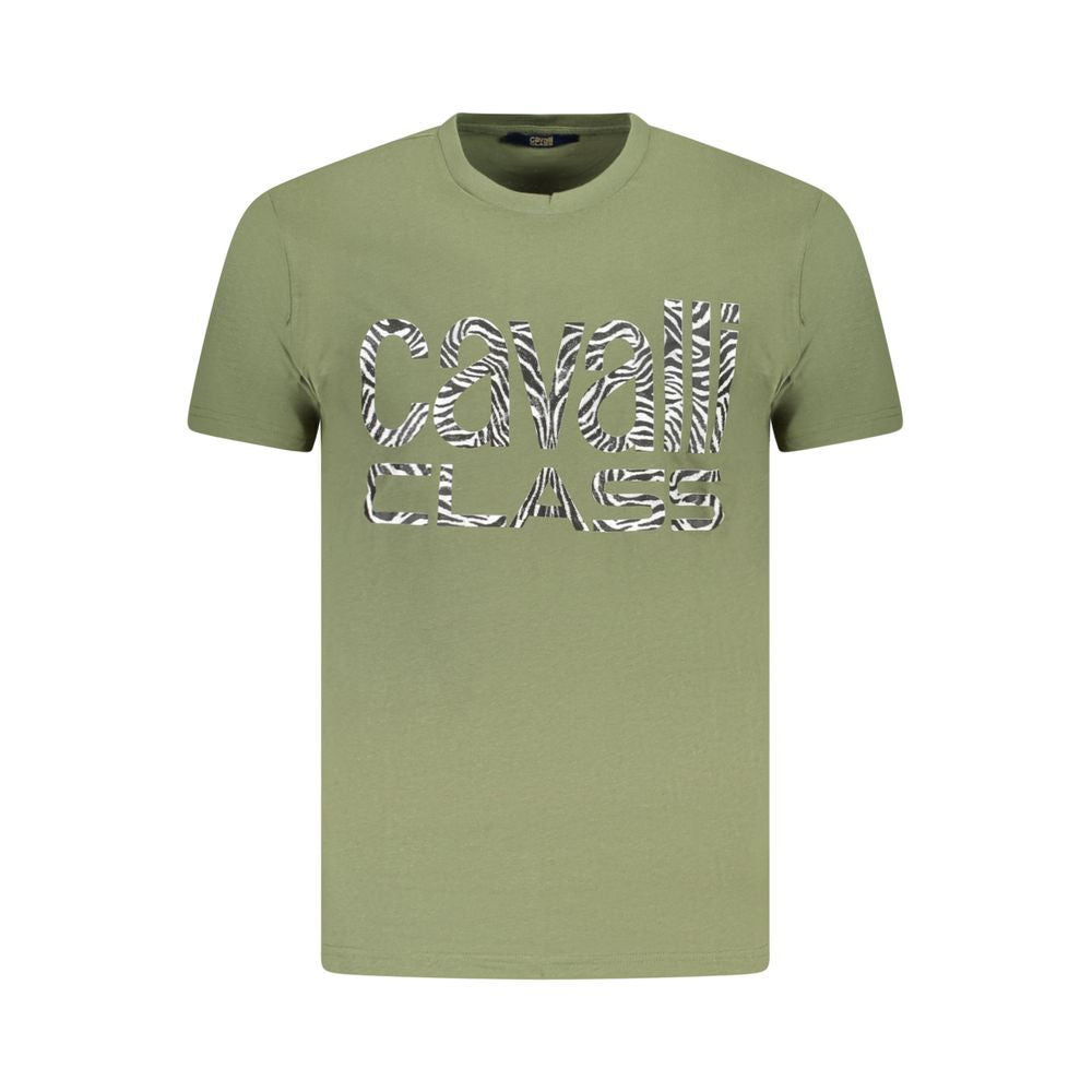 Green Cotton Men T-Shirt
