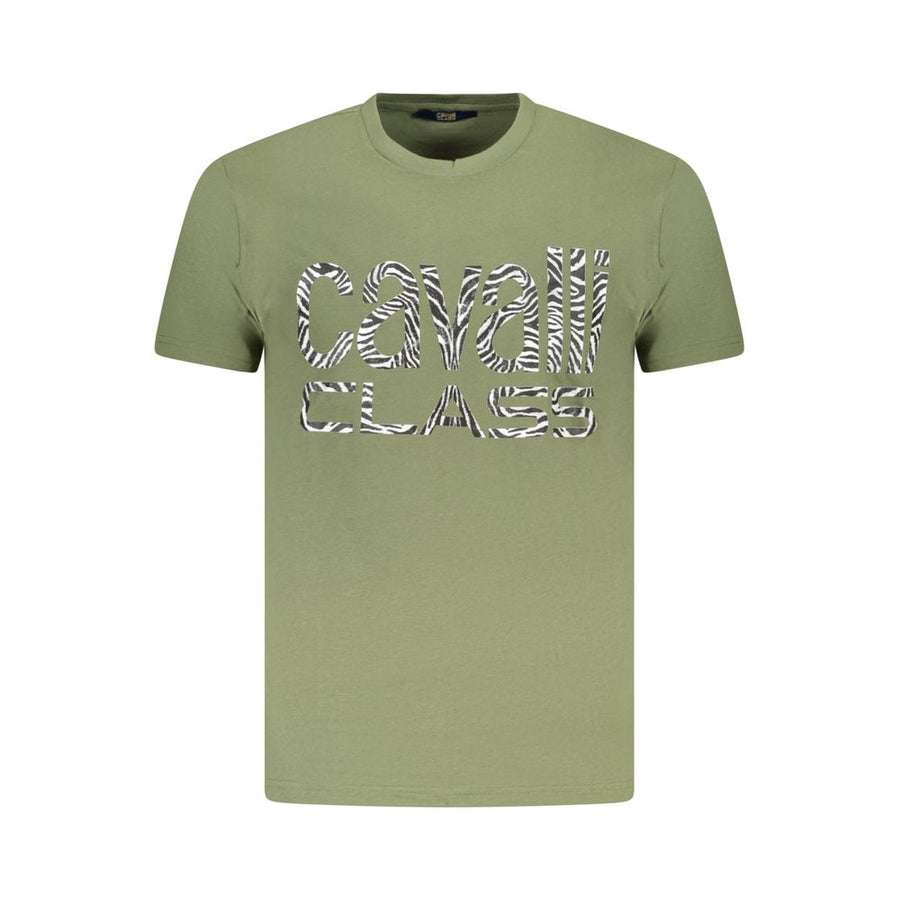 Green Cotton Men T-Shirt
