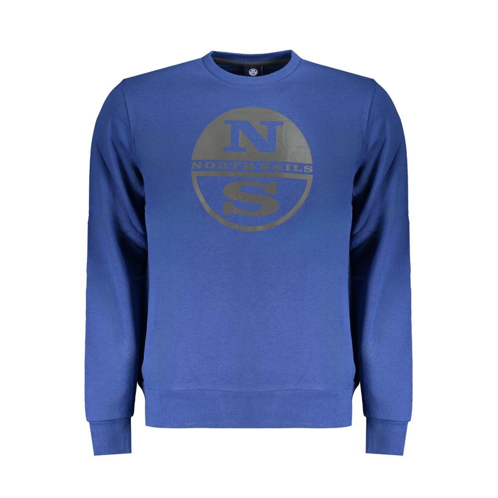 Blue Cotton Men Sweater