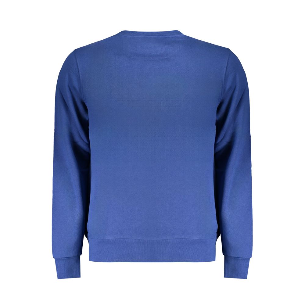 Blue Cotton Men Sweater