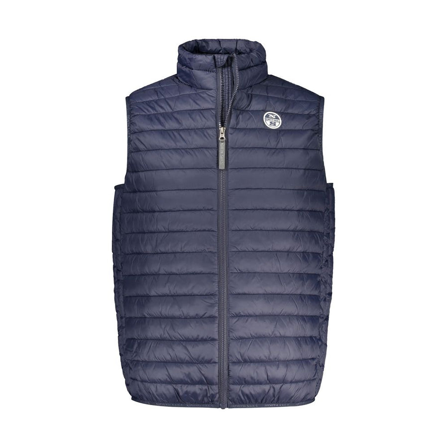 Blue Polyamide Men Jacket