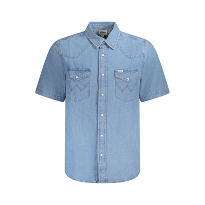 Light Blue Cotton Men Shirt