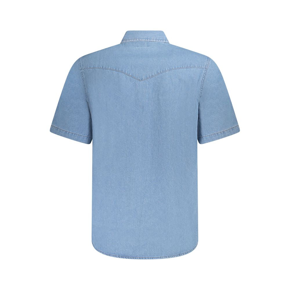 Light Blue Cotton Men Shirt