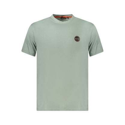 Green Cotton Men T-Shirt