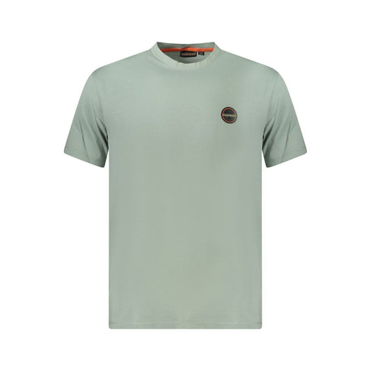 Green Cotton Men T-Shirt