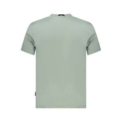 Green Cotton Men T-Shirt