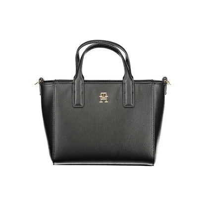 Black Polyester Women Handbag