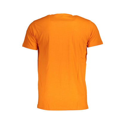 Orange Cotton Men T-Shirt