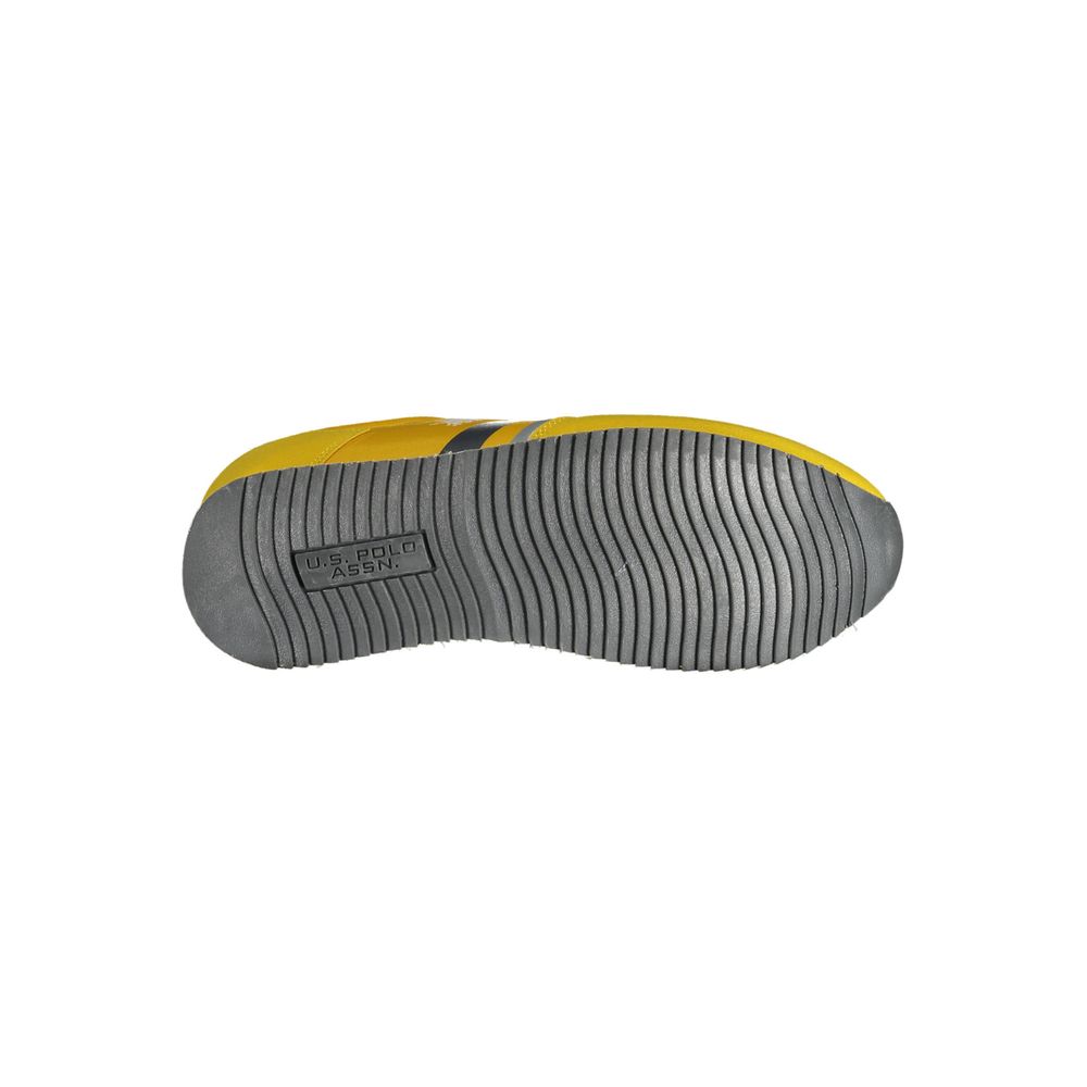 Yellow Polyester Men Sneaker