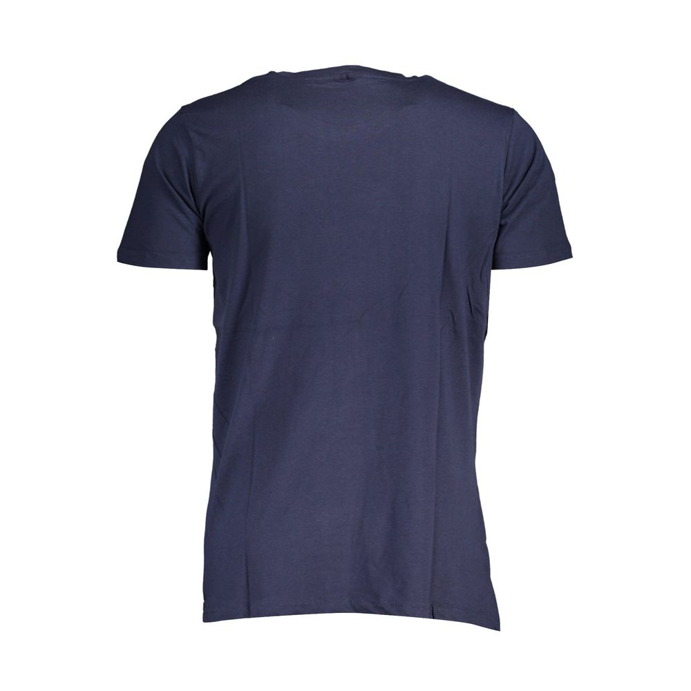 Blue Cotton Men T-Shirt