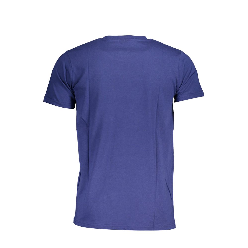 Blue Cotton Men T-Shirt
