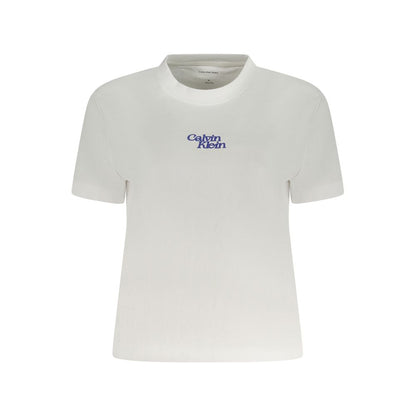 White Cotton Women T-Shirt