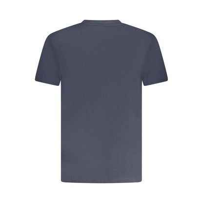 Blue Cotton Men T-Shirt