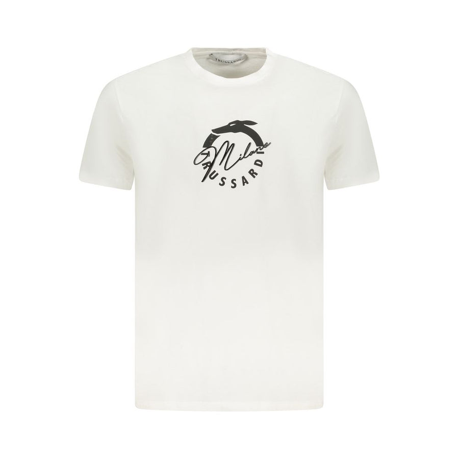 White Cotton Men T-Shirt