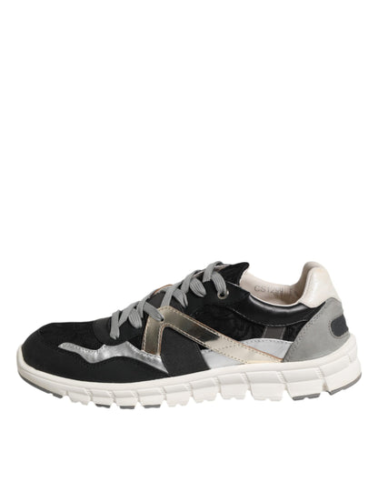 Multicolor Leather Suede Low Top Sneaker Shoes