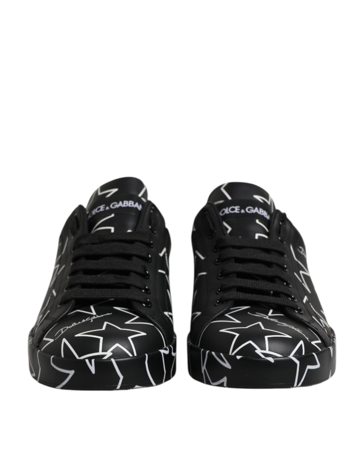 Black White Stars Low Top Men Sneakers Shoes
