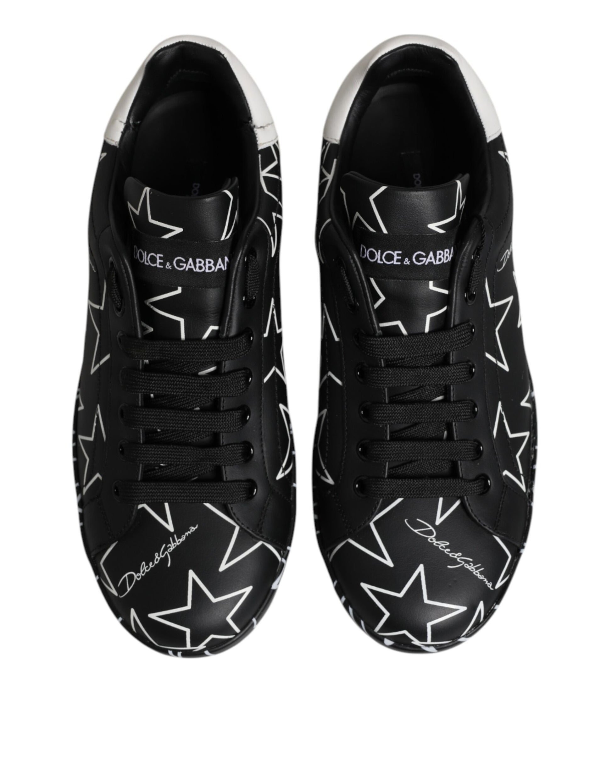 Black White Stars Low Top Men Sneakers Shoes