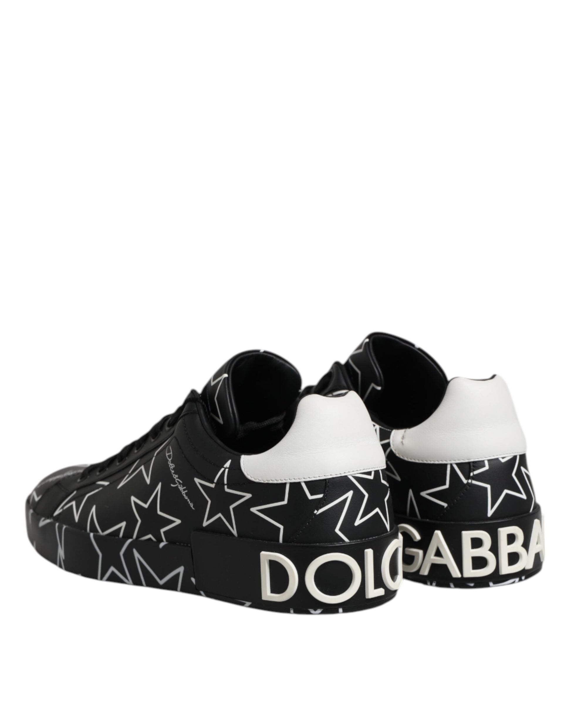 Black White Stars Low Top Men Sneakers Shoes