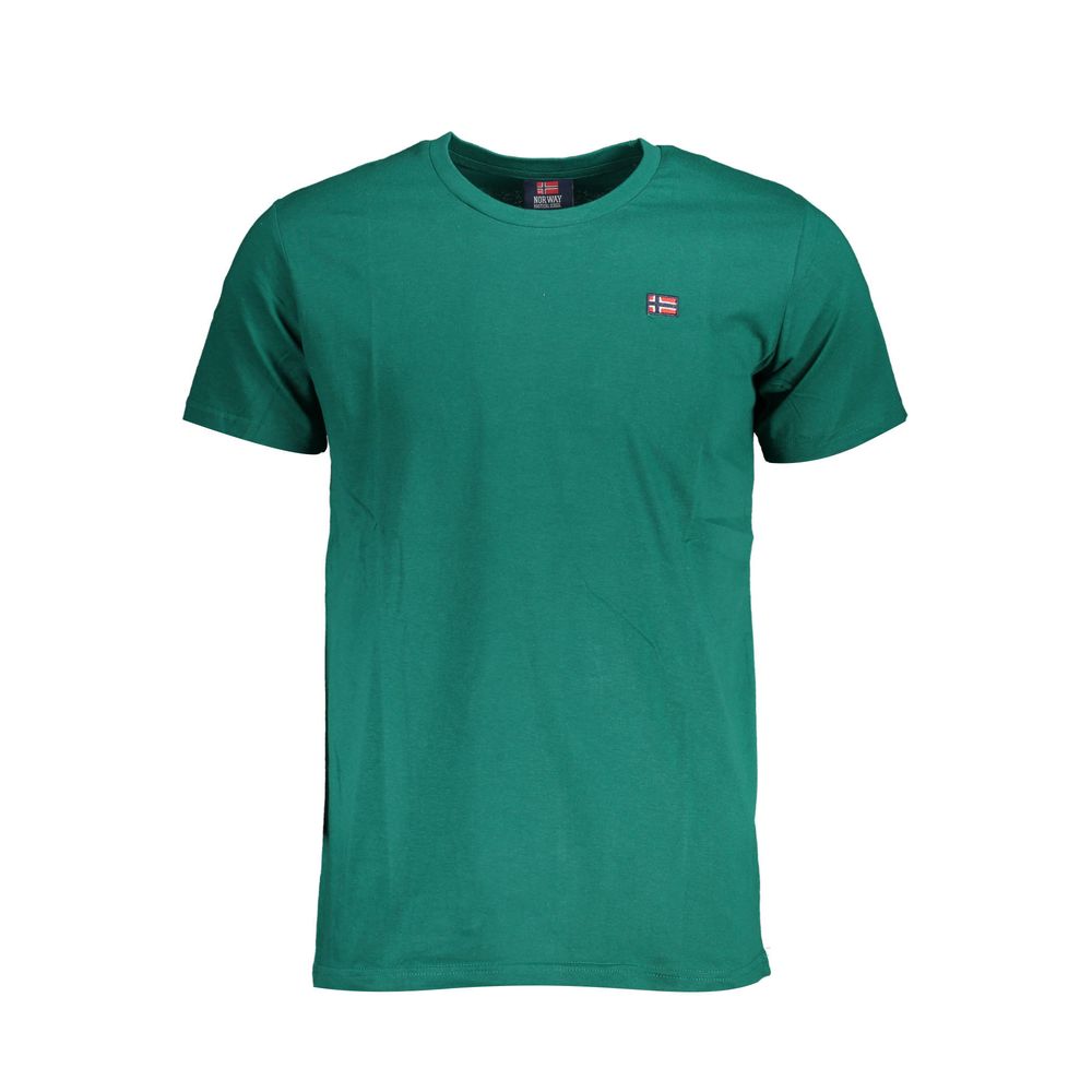 Green Cotton Men T-Shirt