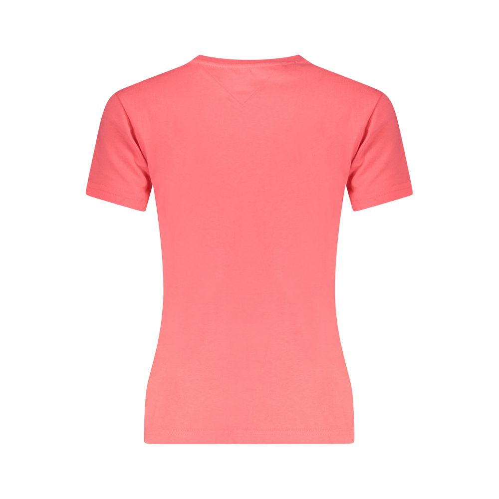 Pink Cotton Women T-Shirt