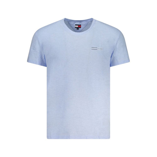 Blue Cotton Men T-Shirt