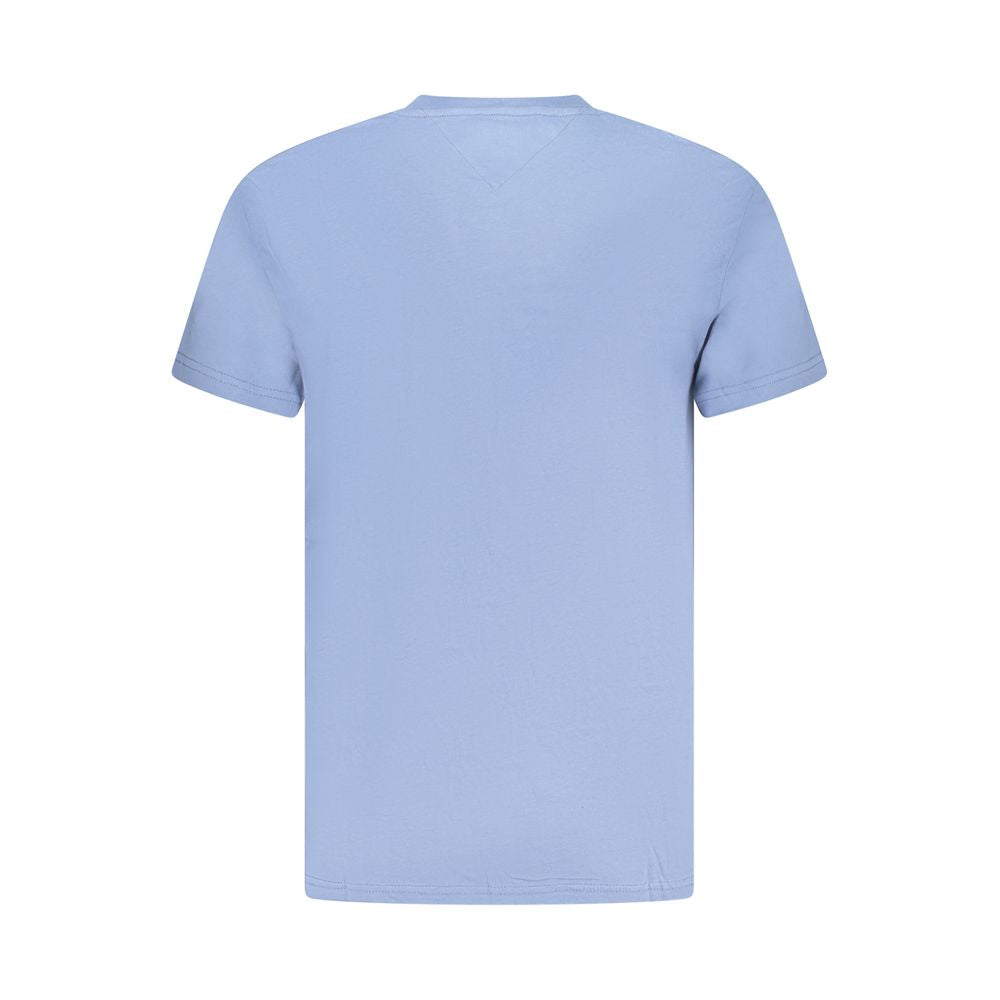 Blue Cotton Men T-Shirt