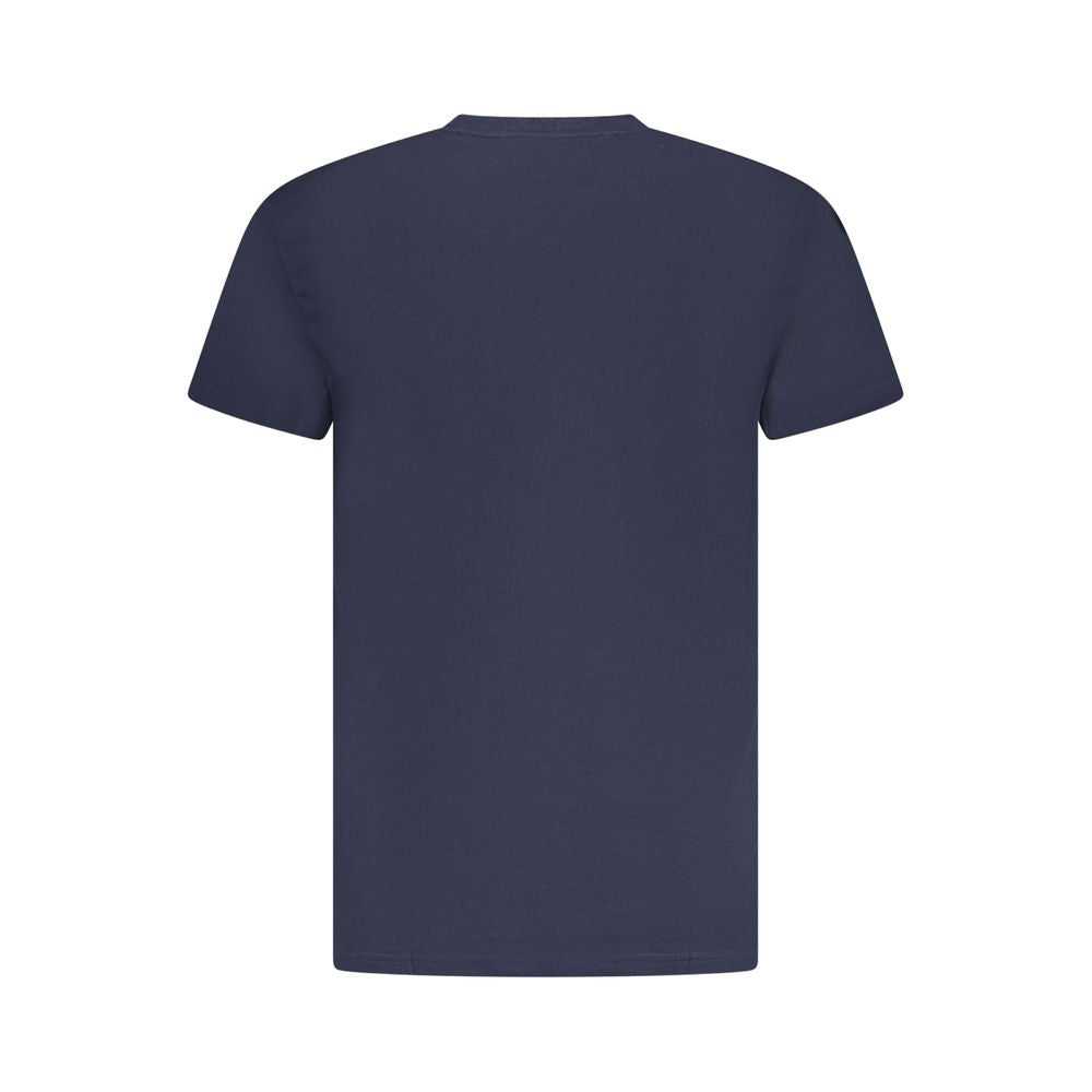 Blue Cotton Men T-Shirt