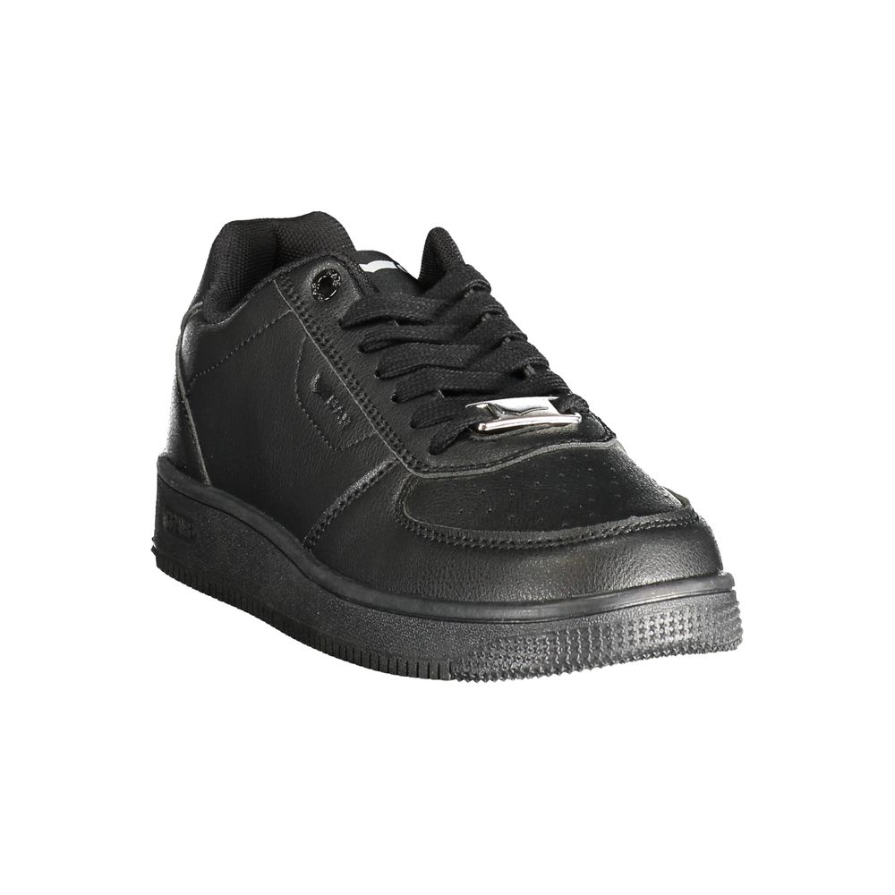 Black Polyester Women Sneaker