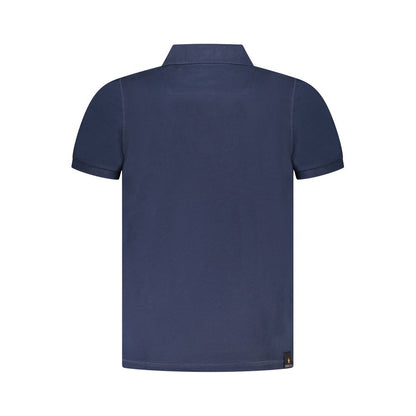 Blue Cotton Mens Polo Shirt