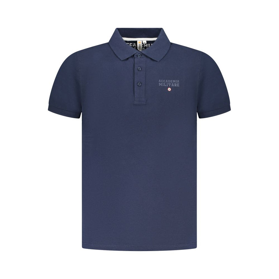 Blue Cotton Polo Shirt