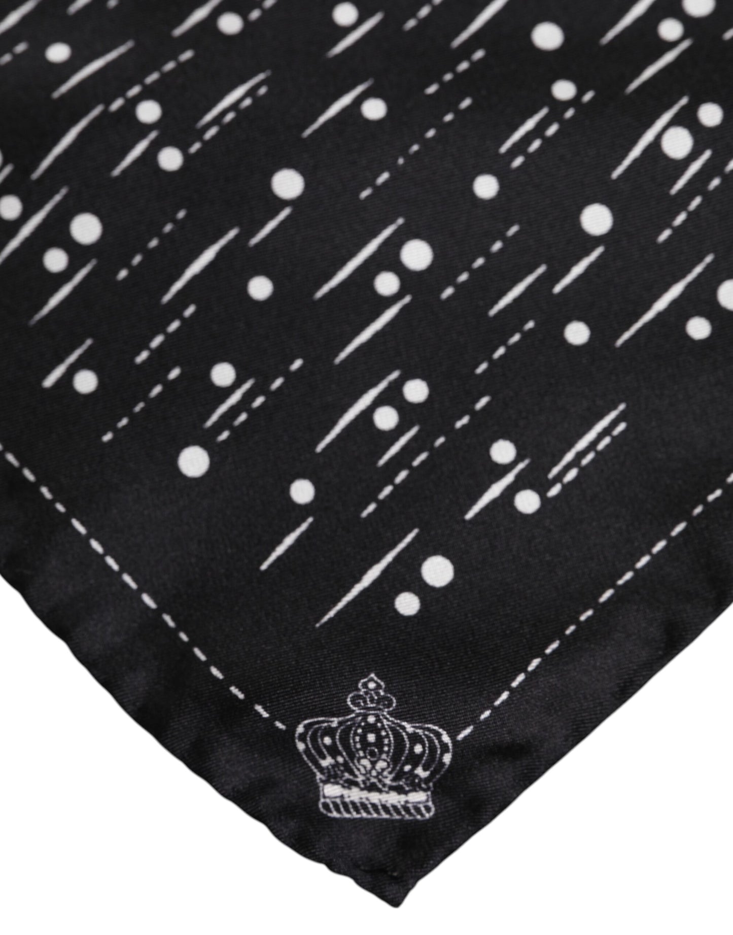 Black White Printed Square Men Foulard Scarf