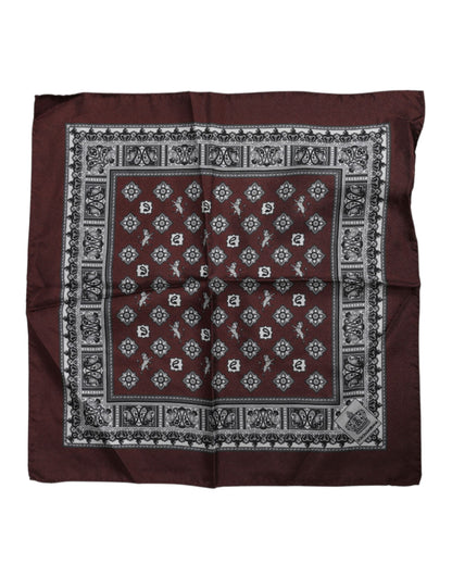 Bordeaux Bandana Silk Square Handkerchief Scarf