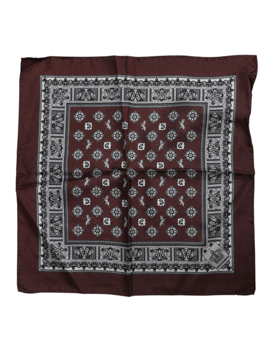 Bordeaux Bandana Silk Square Handkerchief Scarf