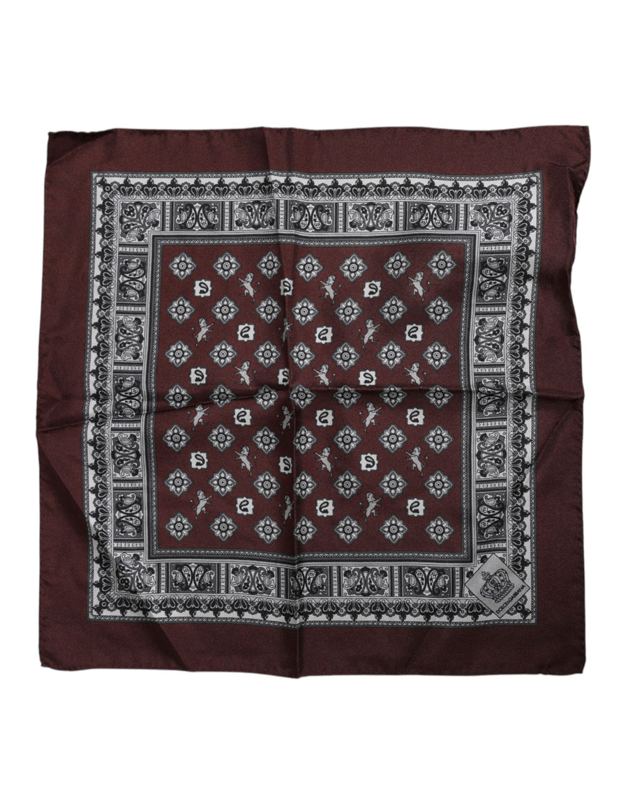 Bordeaux Bandana Silk Square Handkerchief Scarf