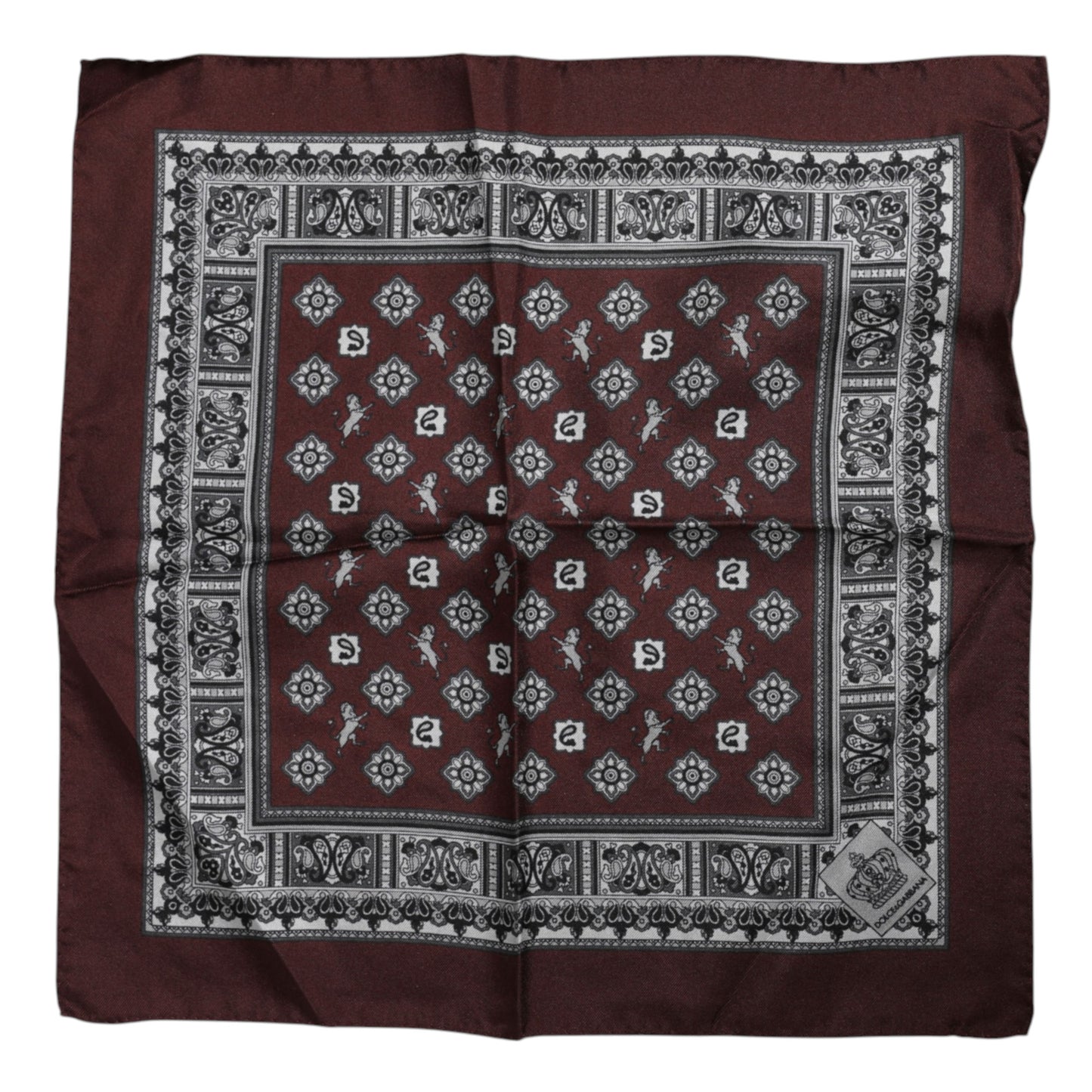 Bordeaux Bandana Silk Square Handkerchief Scarf