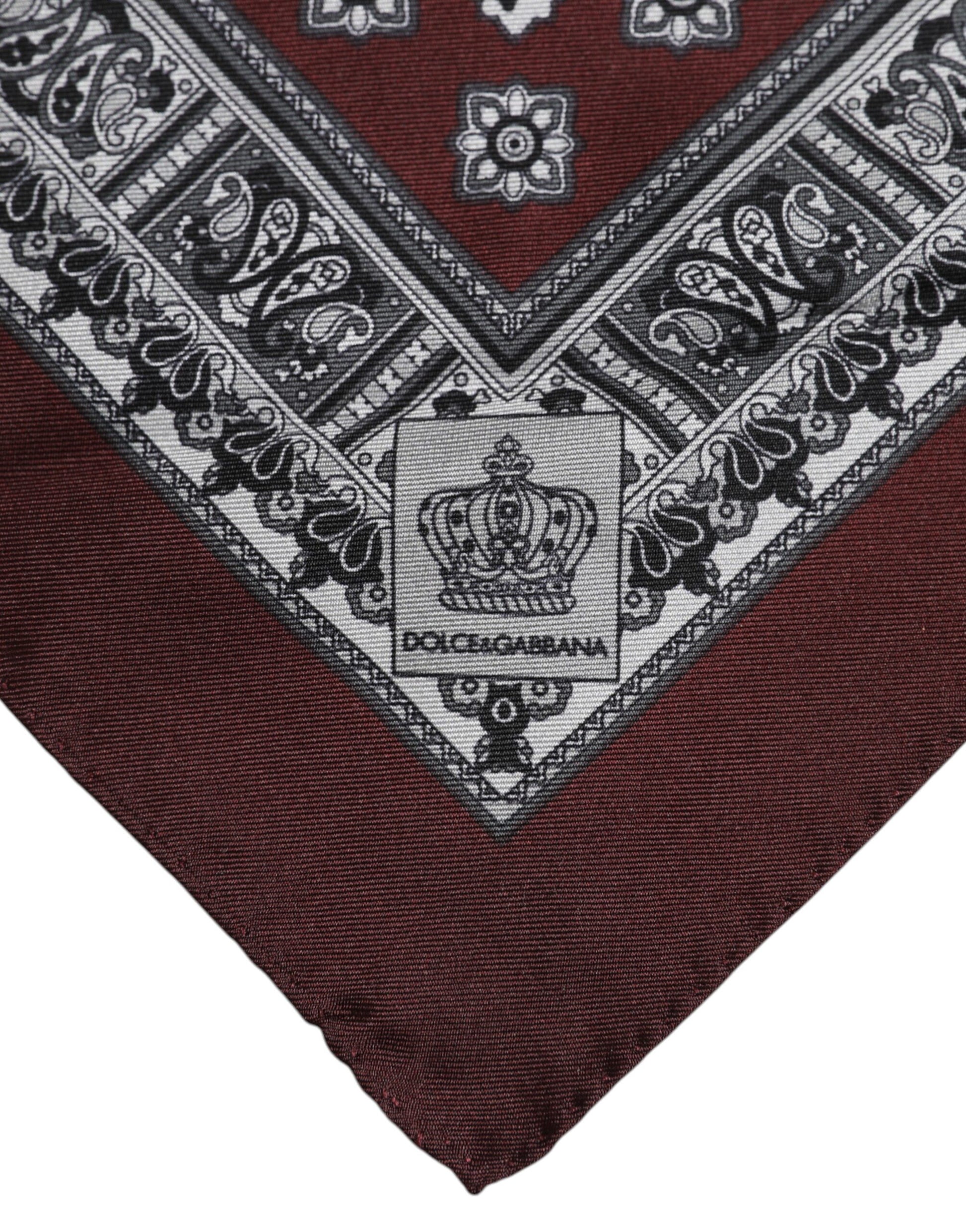 Bordeaux Bandana Silk Square Handkerchief Scarf