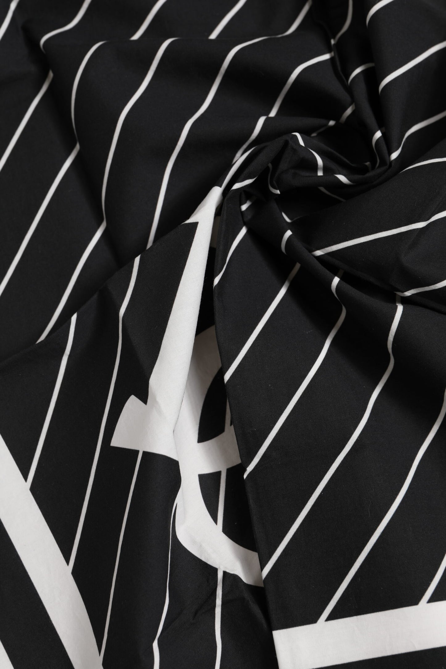 Black White DG Logo Square Men Foulard Scarf