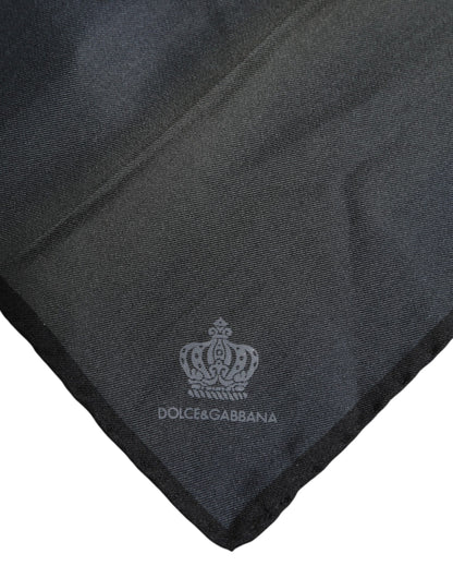 Blue DG Crown Silk Square Men Foulard Scarf