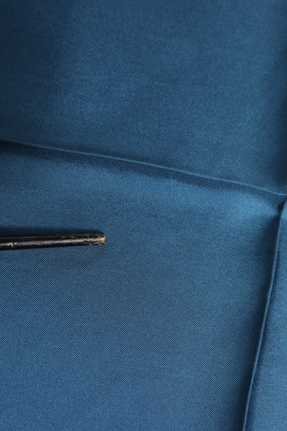 Blue DG Crown Silk Square Men Foulard Scarf