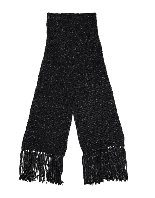 Black Cashmere Neck Warmer Wrap Shawl Scarf