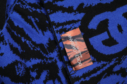 Blue Black Logo Neck Warmer Wrap Shawl Scarf